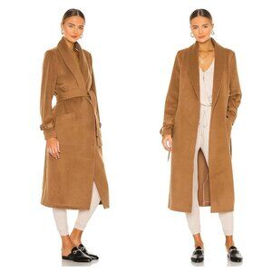 NEW PAIGE Size L Greylin Shawl Collar Coat Wool blend in Deep Camel NWT $399